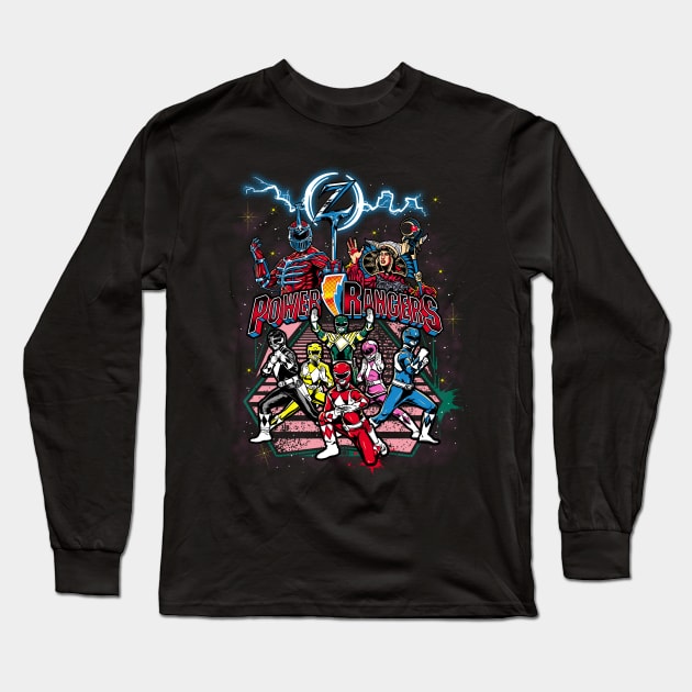 Power rangers Long Sleeve T-Shirt by Roni Nucleart